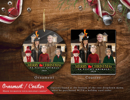 Funny Home Alone Christmas Photo Card – Personalized Family Card with Wet Bandits & Kevin – Printed with Envelopes & Custom Text