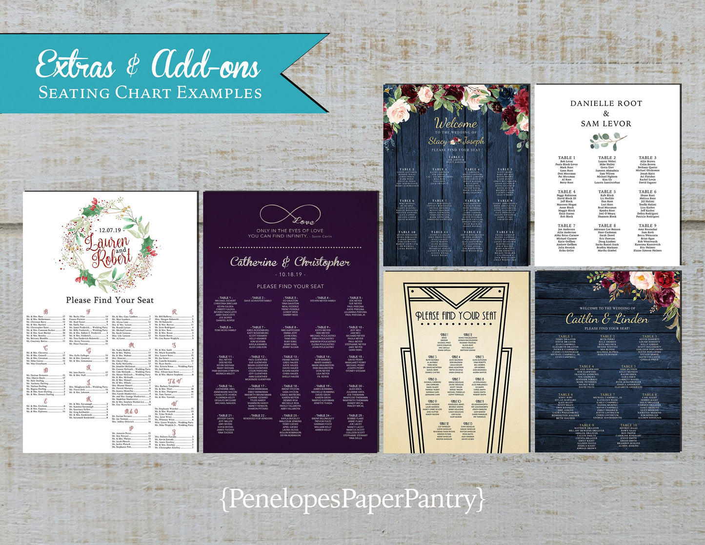 Made to Match Seating Chart Welcome Sign Stationery Add-On