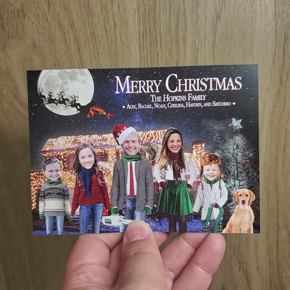 Funny Christmas Vacation Family Photo Card Personalized Clark Griswold National Lampoon Printed Cards With Envelopes Return Address Labels