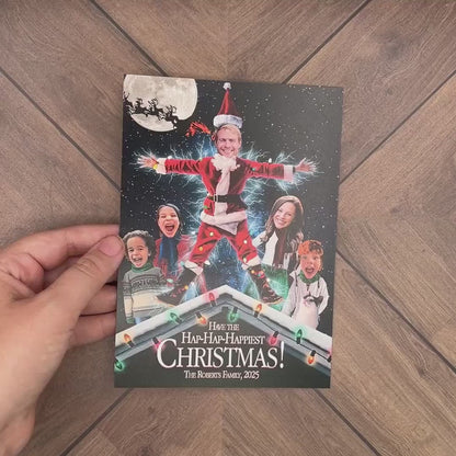 Funny Christmas Vacation Family Photo Card – Personalized National Lampoon Holiday Card with Clark Griswold & Custom Text
